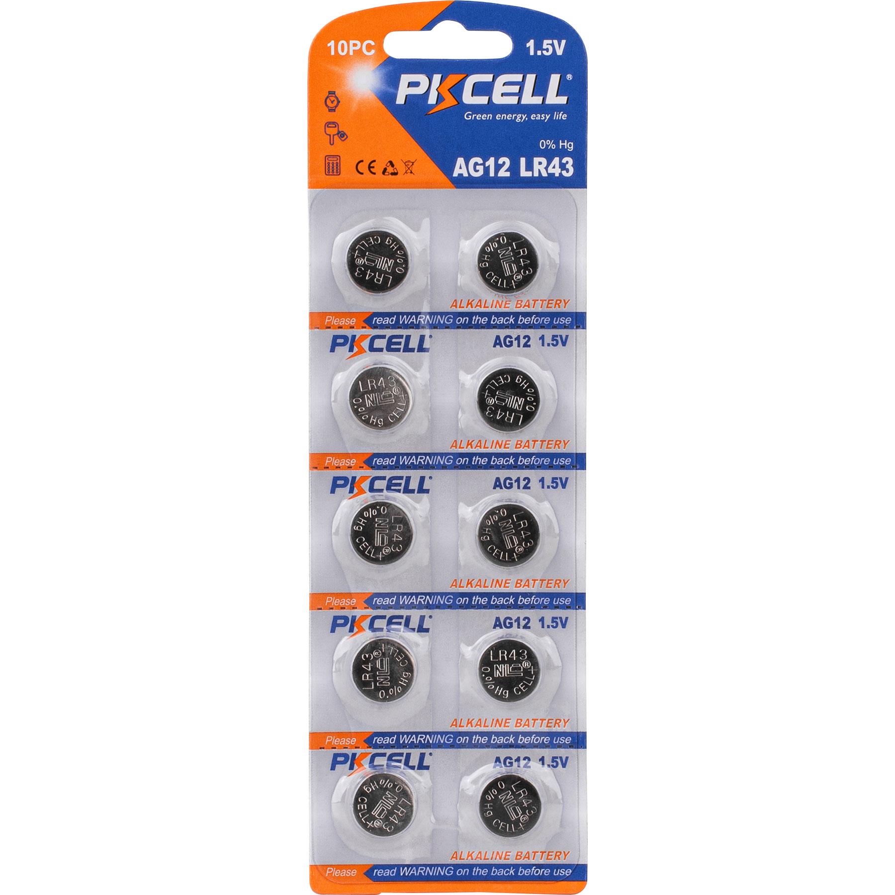 PKCELL 386 Alkaline Button Cell Battery 10Pack